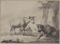 Y 103a
<br/>
Twee koeien en twee schapen in een landschap
<br/>
<em>Kobell, Jan Baptist (1778-1814)</em>